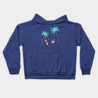 Beach day palm trees Kids Hoodie